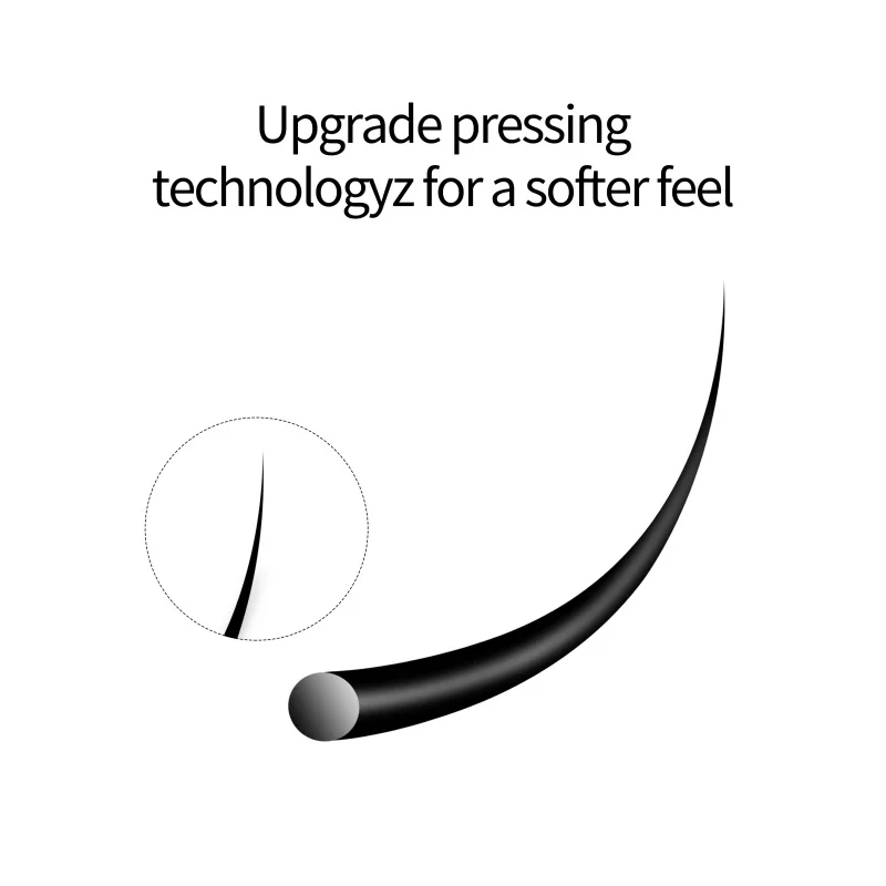 クラシックな個々のまつげエクステ,プロのまつげエクステ,ソフト,ナチュラル,ライト,マット,ブラック,ボリューム