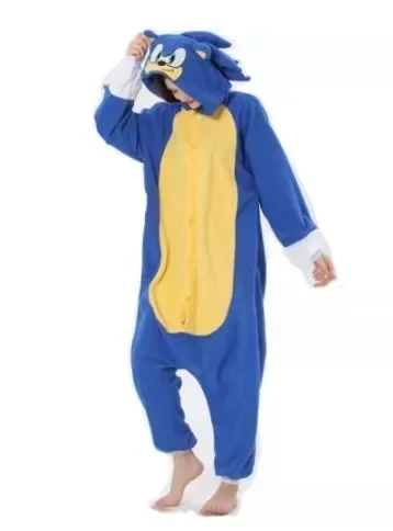 Boys and Girls Cartoon Animal Sonic Cute Pajamas Flannel Home Clothes Fashion Casual  Anime Kawaii Cartoon