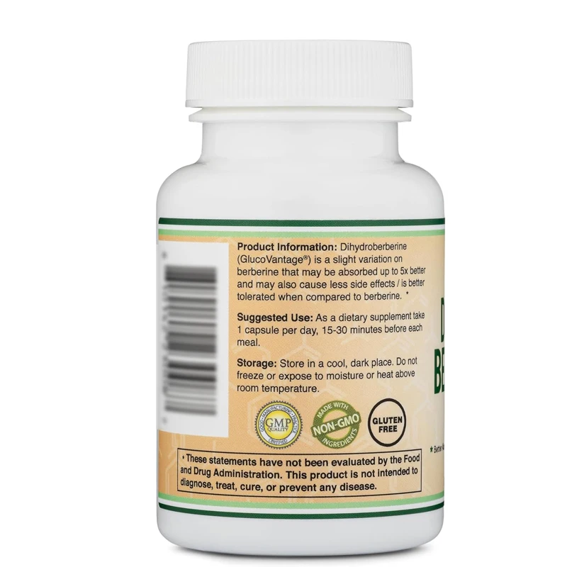 Suplemento Dihydroberina 100mg, 60 Cápsulas (ácido Espartico Super Pequeno Glucovantage) Vegetariano