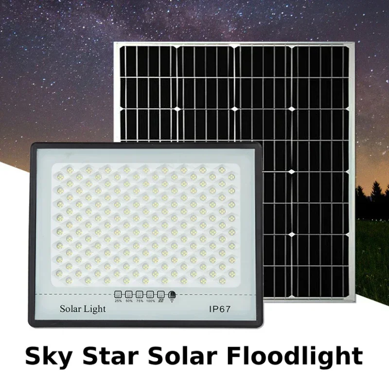 100/200/300W Solar Lamp Outdoor Waterproof Spotlight Led Light Outdoor Lamp with Remote Control Solar Street Lamp Light Control