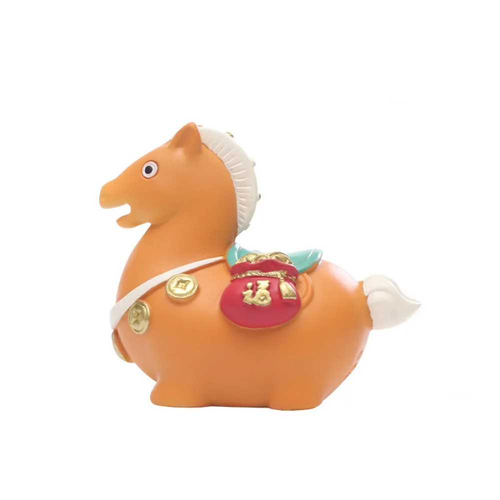 

Resin Rotatable Pony Figurine Unique Cartoon Zodiac Horse Figurines Exquisite Vivid Design Crack-resistant Figurine Gift