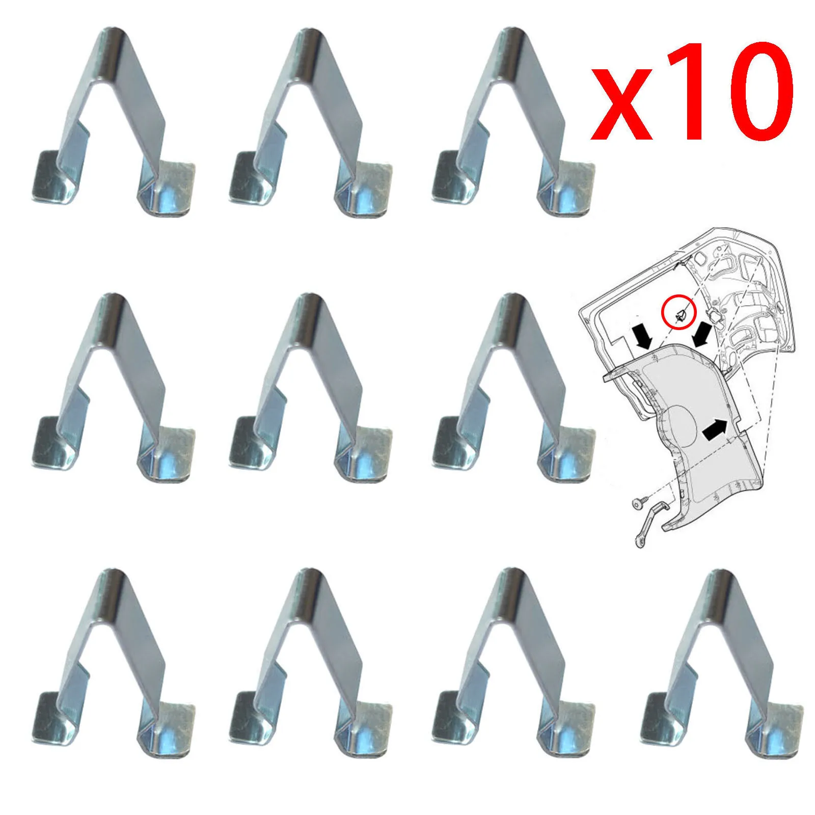 10Pcs For Audi A3 A4 TT RS3 RS4 RS5 RS6 RS7 Metal Tailgate Lining Clips Boot Lid Trim Lining Fasteners Replacement 4B0867276A
