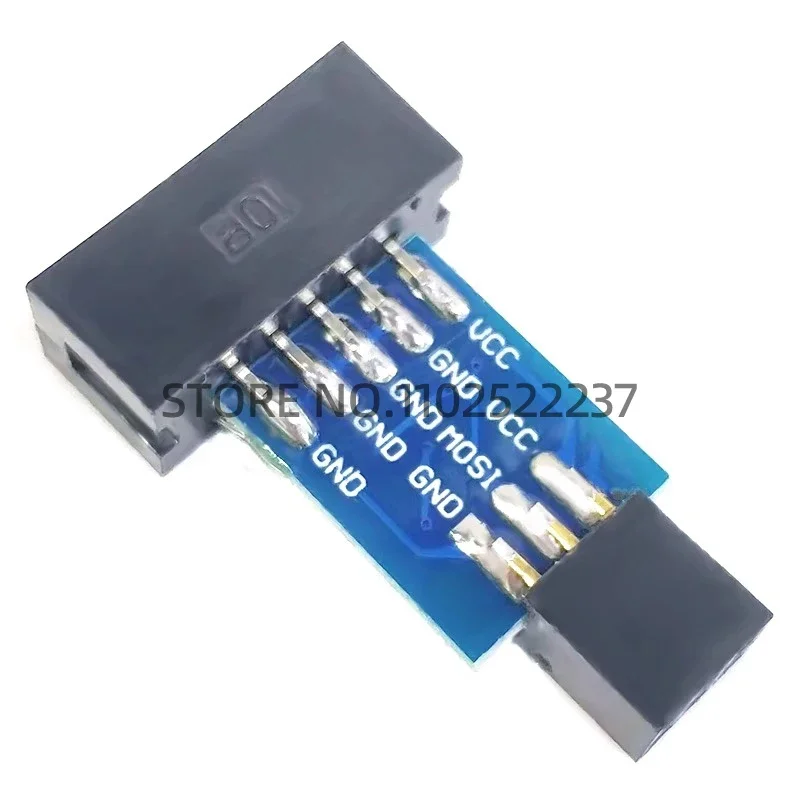 AVRISP/USBasp/STK500 10PIN to 6PIN standard conversion seat ISP adapter board module