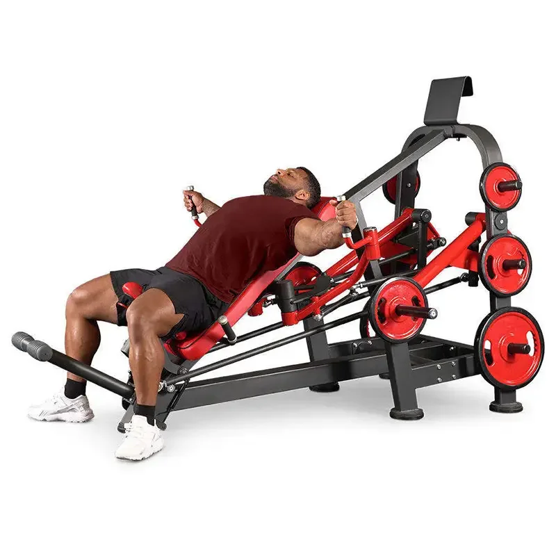Máquina de prensado múltiple para gimnasio comercial, equipo de vuelo de pecho medio súper horizontal cargado con placa de acero