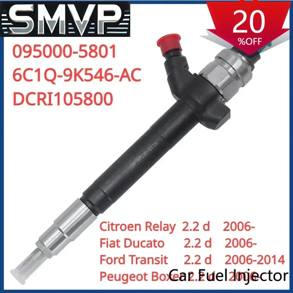 

Suitable 6C1Q-9K546-AC 095000-5801 New Diesel Injector Nozzle 095000 5800 For Ford Transit Jumper Boxer Fiat Ducato 2.2 TDCI 200