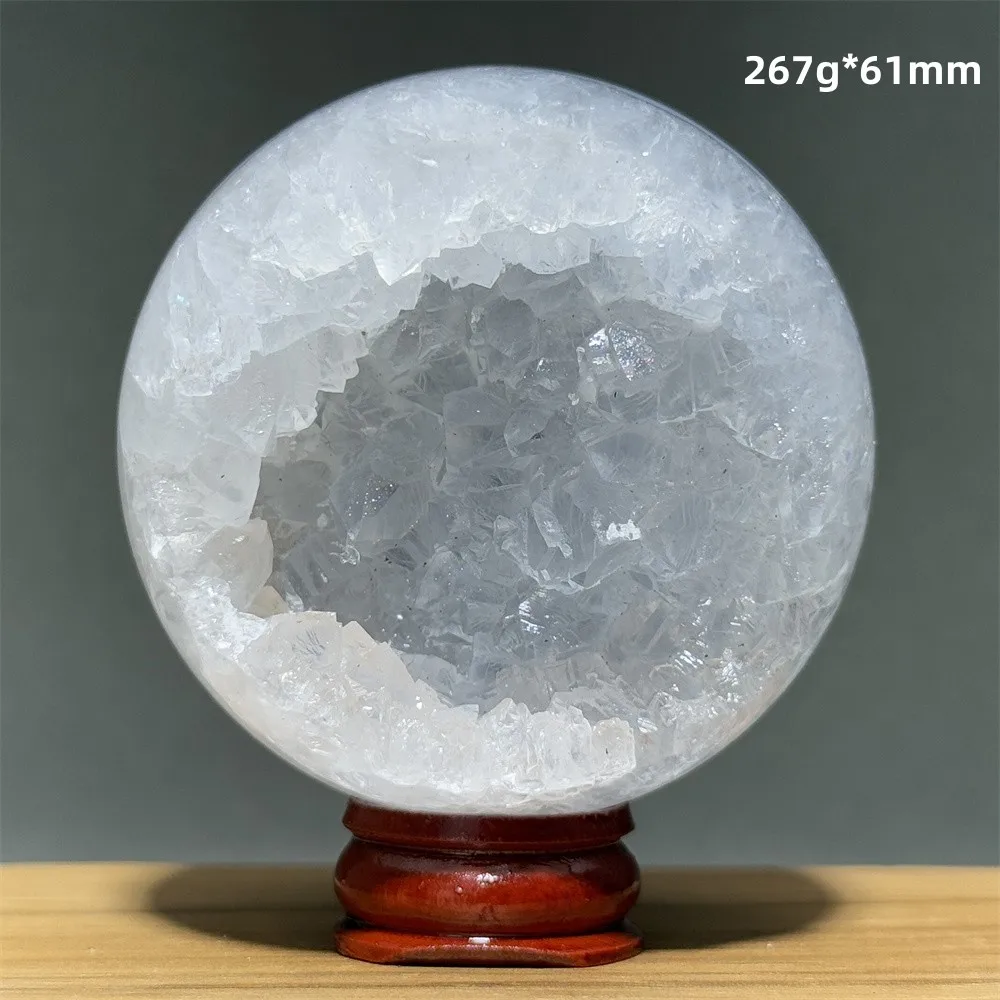 Natural Agate Crystal Cluster Mineral Crystal Ball Healing Spiritual Meditation Energy Home Beautiful Decoration Gift+Base