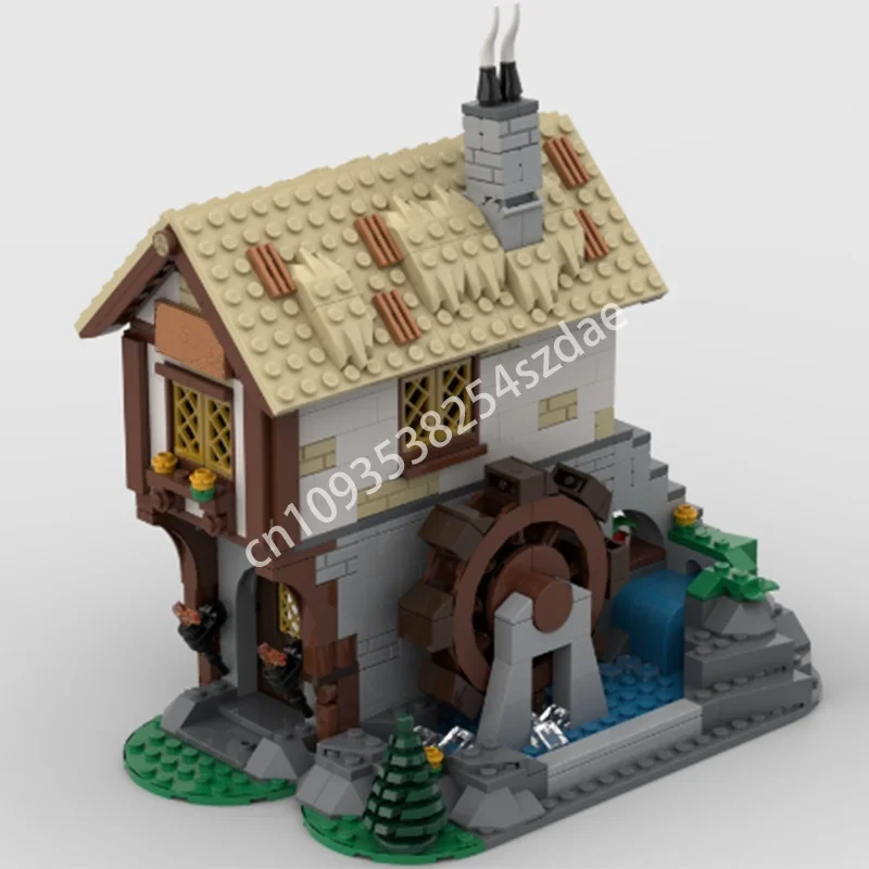 

713 шт. MOC средневековый город квадратный коваль модель здания рождественские подарки блоки архитектура DIY игрушки творческое образование дети