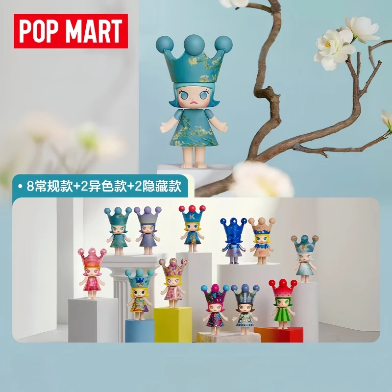 Pop Mart Mega Royal Molly 100% Jubiläumsserie 1 Überraschungs-Blindbox Trendiges Spielzeug Schreibtisch-Ornament Sammlerstück Dekorationsgeschenke