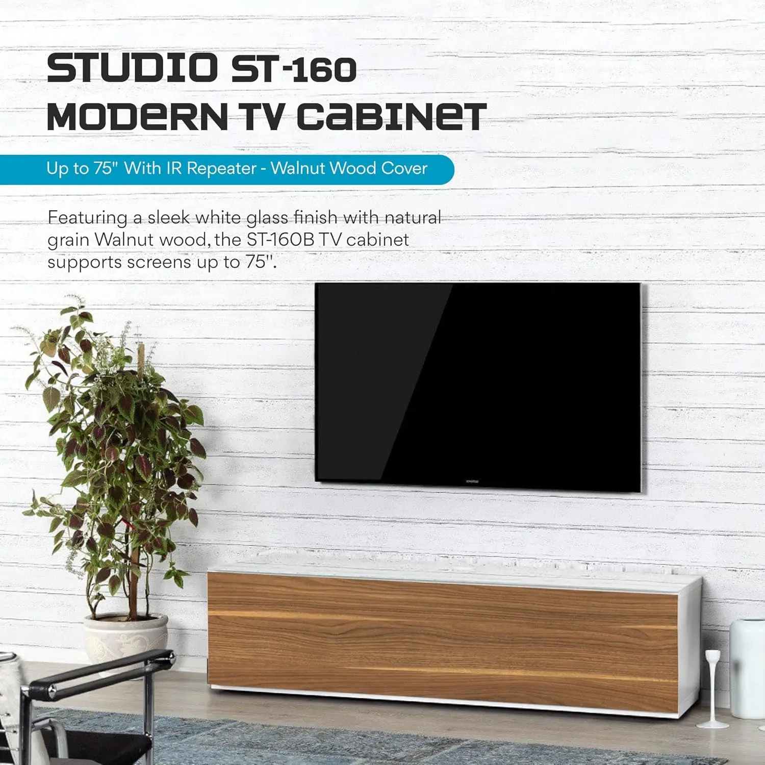 Premium TV Stand for Living Room Luxury Wood Glass TV Console with 6 Shelves Modern Media Furniture with Hidden Wheels