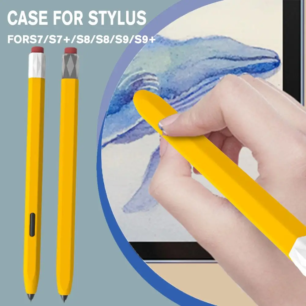 

Vintage Pencil Case For Samsung Galaxy Tab S6 Lite S7 & S8 & S7 Plus & S7 FE & S8 Plus Liquid Silicone Stylus Pen Cover