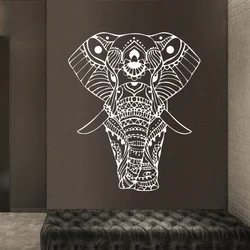 Mandala Yoga Ornament Indian Buddha God Elephant Wall Stickers Vinyl Home Decor Living Room Bedroom Decals Removable Mural M613