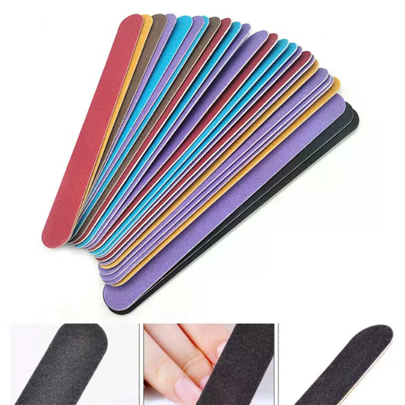 /Kuz/Home Beauty Salon Double-Sided Disposable Nail File Emery Shaping Board 10Pcs