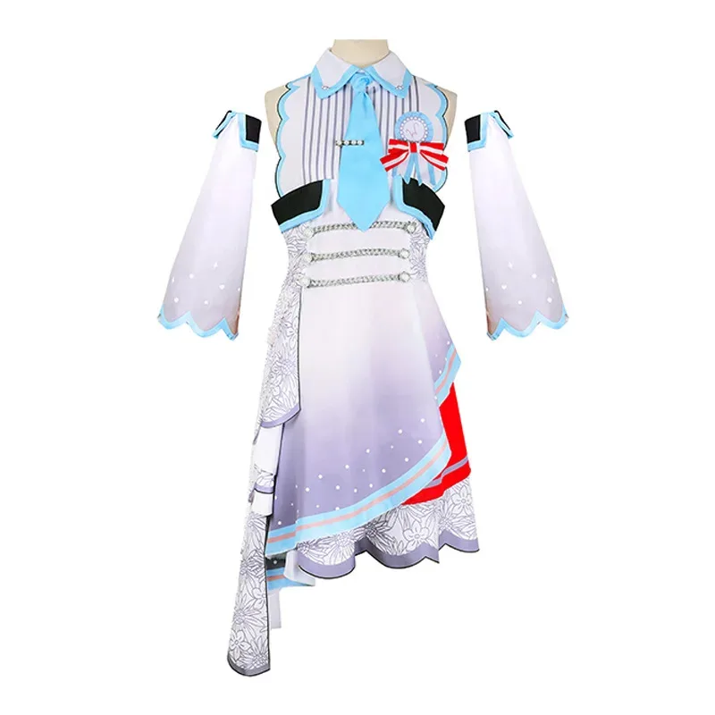 PJSK Cosplay Costume Wig Miku 3rd Anniversary Uniform Women Fashion Printed Dress Outfit Halloween Christmas stage Clothing vl;6
