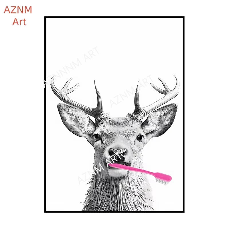 Lustiges Badezimmer-Kunstposter Toiletten-Humor Leinwanddruck Badezimmer-Wandbild für Wohnzimmer Cuadros Heimdekoration