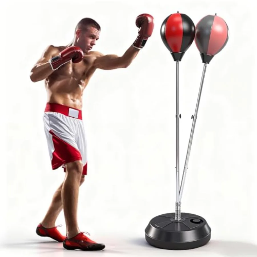 

Punching Bag with Stand Boxing Bag for Adults - Height Adjustable - Speed Bag for Training Boxing Equipment Stress Relief and F