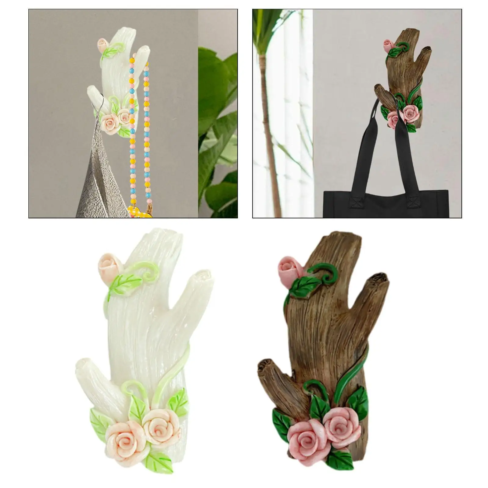 Resin Wall Hook Simulated Tree Branch Home Decoration Home Storage Multiuse Hat Hook for Entrance Living Room Dorm Hat Backpack