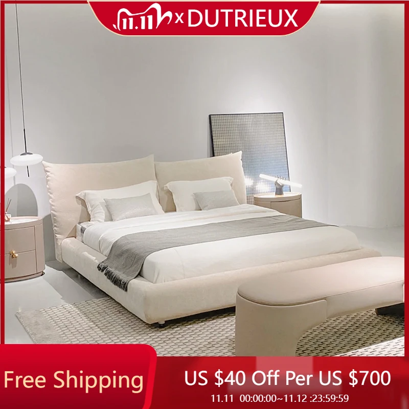 

Свадебный дизайн Кровать Минималистская эстетика Дизайнерская высококачественная кровать-органайзер Главная спальня Cama De Casal Мебель для спальни