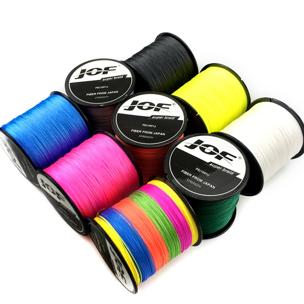 خط صيد مضفر JOF ، 4 خيوط ، متعدد الشعيرات ، ، ، m ، X4 PE ، للصيد في البحيرة وفي المياه المالحة ، تيار الحقل