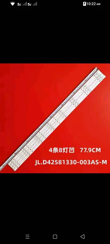 Tira de LED para iluminación trasera para JL.D42581330-003AS-M 43RGE JHD425S1U51-TO/S0/FM/R0H HE43A6100U HZ43H50Y TH-43FX500C TH-43FX520C
