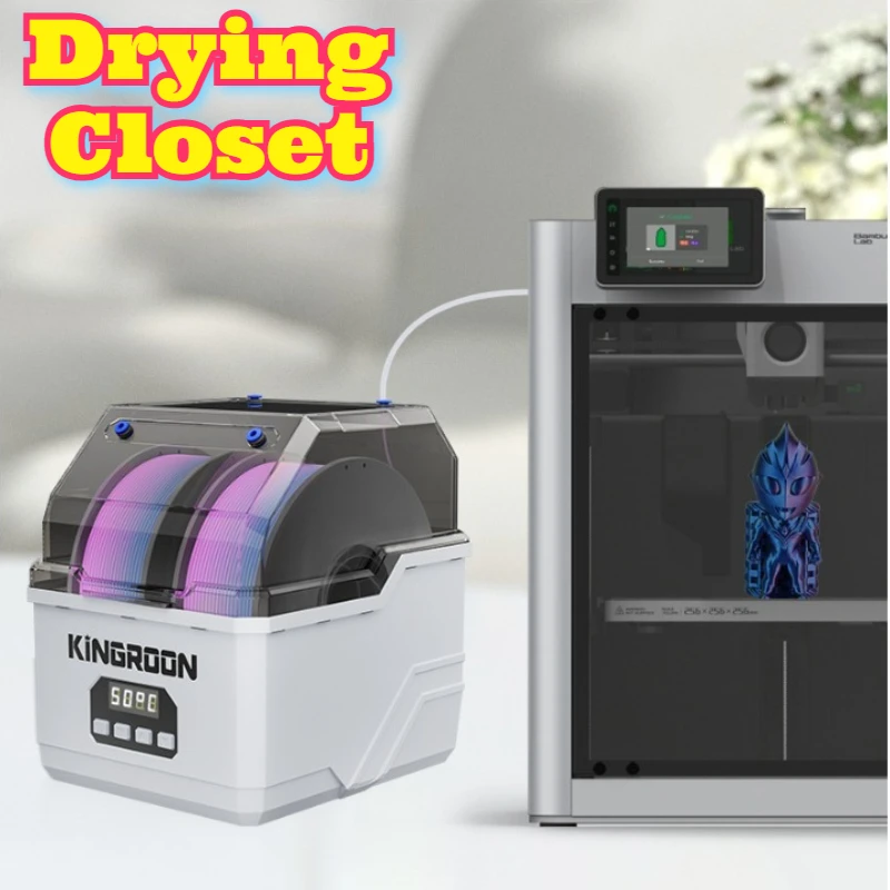3D Printer Filament Dryer Dual Spool Storage Box 360 Degrees Hot Air Circulation Heating Uniform Warm Dehumidifier Printing New