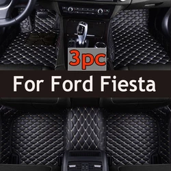 Car Floor Mats For Ford Fiesta Mk6 Mark VI Mk7 WS WT WZ 2009~2016 Anti-dirt Pads Car Carpet Non-slip Auto Rug Car Accessories