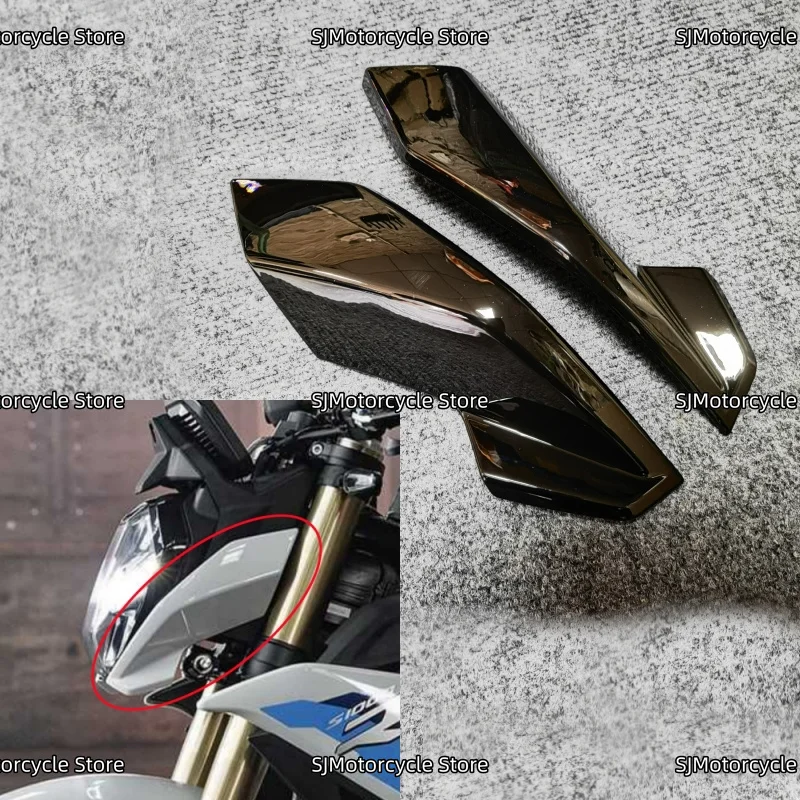 

Bright black Motorcycle ABS Head Side Panel Upper Front Headlight Nose Turn Signal Fairing Fit For BMW S1000R M1000R 2021-2024