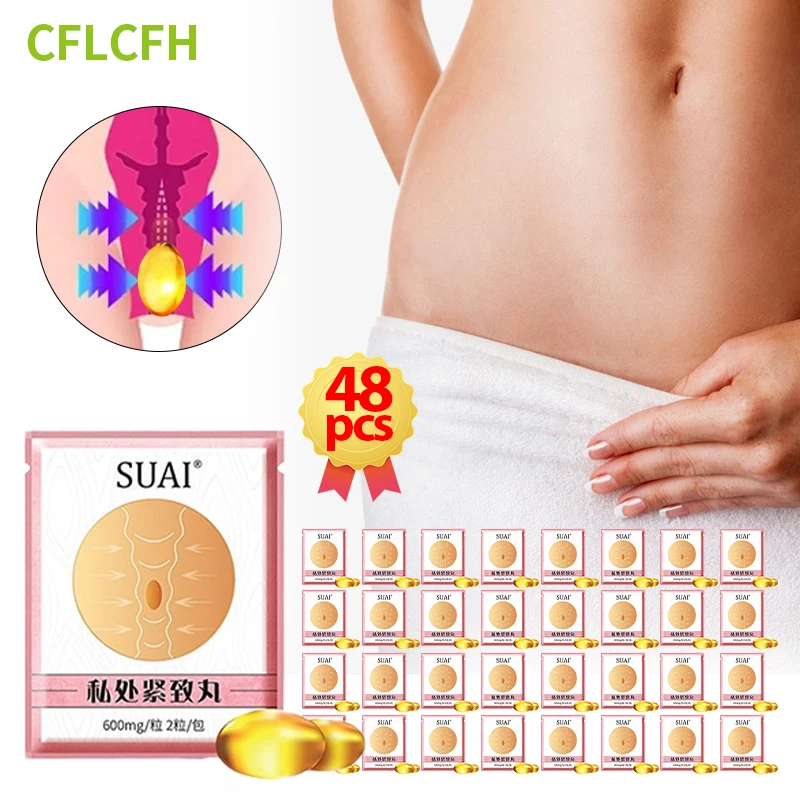 48pcs Vaginal Tightening Capsules Women Orgasm Gel Female Libido Enhancer Exciter Stimulant Vagina Shrinking Climax Tight Oil