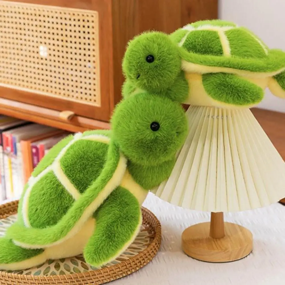 Tortue moelleuse endormie pour fille, Collection douce, peluche, dessin animé, tortue mignonne, Animal, anniversaire, noël