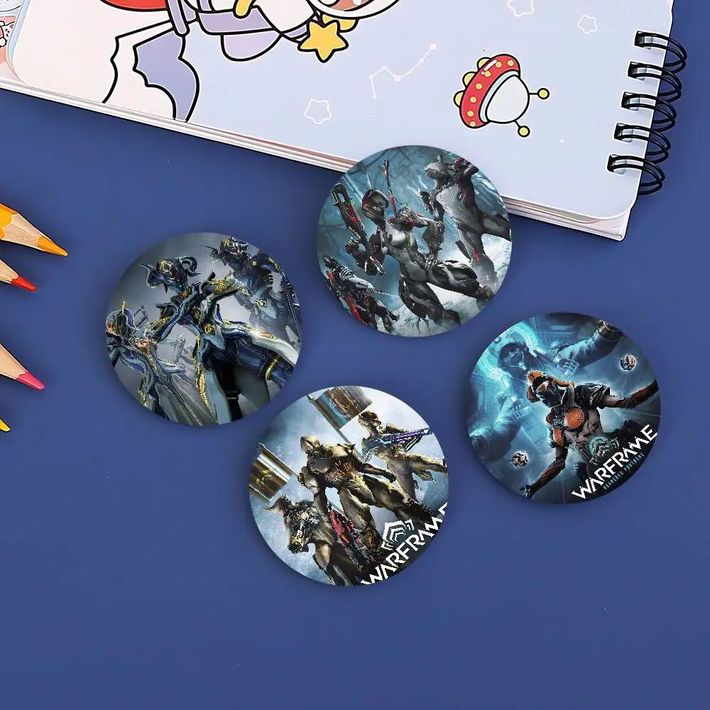 لعبة W-Warframe دبابيس إبداعية مضحكة مستديرة المفاجئة في بروش شارة حقيبة الظهر قبعة اكسسوارات مجوهرات هدايا لصديق