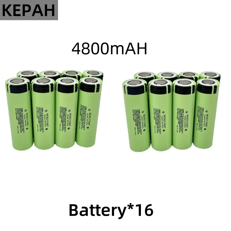 New 3.6V 4.8AH 21700 Battery Rechargeable Battery 3.7V 4800mAh 50A Power Li-ion High Discharge Batteries for Electrical Tools