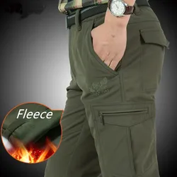 Fleece Thick Winter Pants Men Windproof Warm Waterproof Trousers Casual Pants Men Military Army Cargo Pants Male 4xl