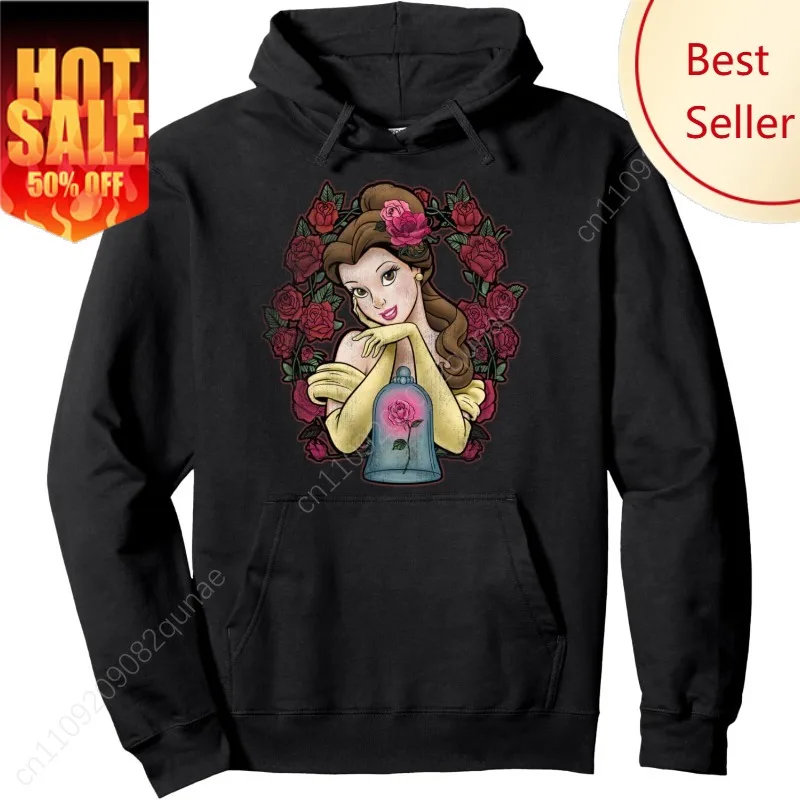 

Disney Beauty And The Beast Belle Roses Graphic Hoodie Pullover Hoodie