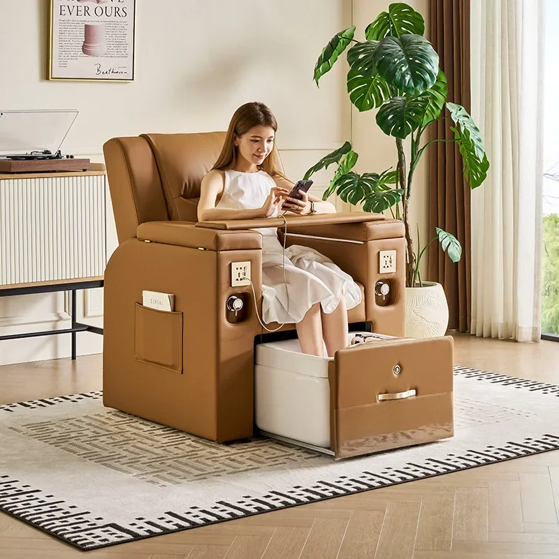 Electric manicure sofa High-end foot chair Internet celebrity beauty and nail salon Multi-foot bath sofa