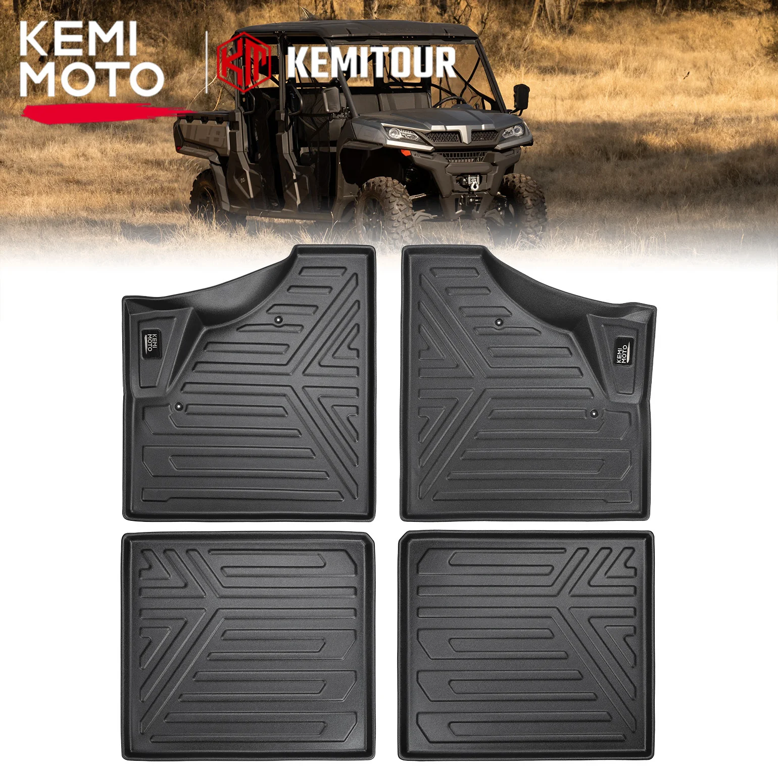 Removable TPE Non-Slip Floor Mat Compatible with CFMOTO Uforce 1000XL 1000 XL All-Weather Protection Prevents Dirt 2022-2024