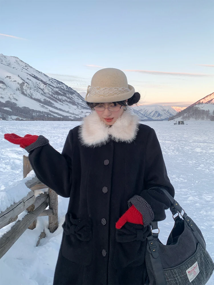 

Пальто MOWENTI F70 с воротником из искусственного меха, утепленное, на одной пуговице, для женщин, осень-зима