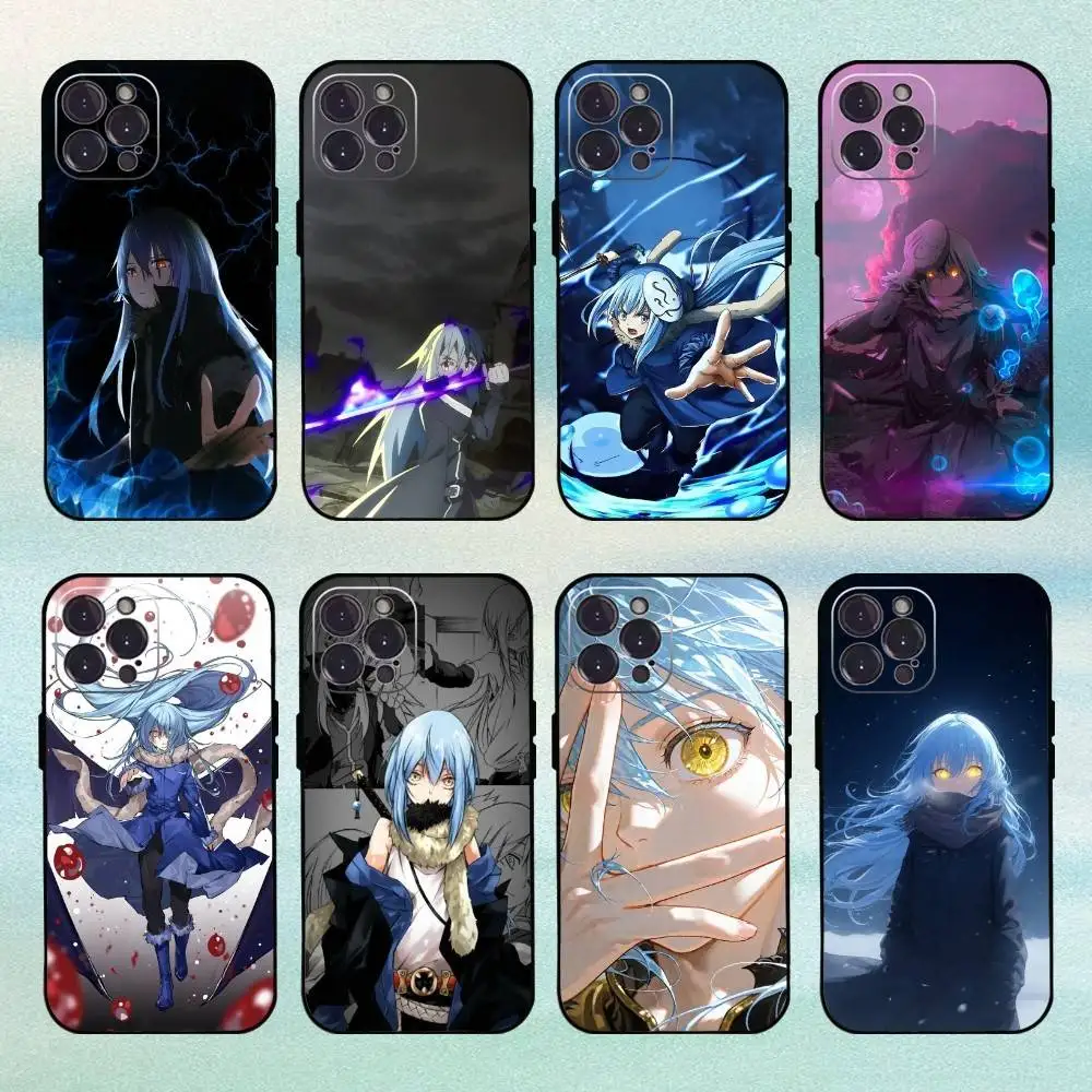 

Rimuru Tempest T-Tensei Phone Case For iPhone 16,15,14,13,12Plus,Pro Max,XS,5G Soft Silicone Black Cover