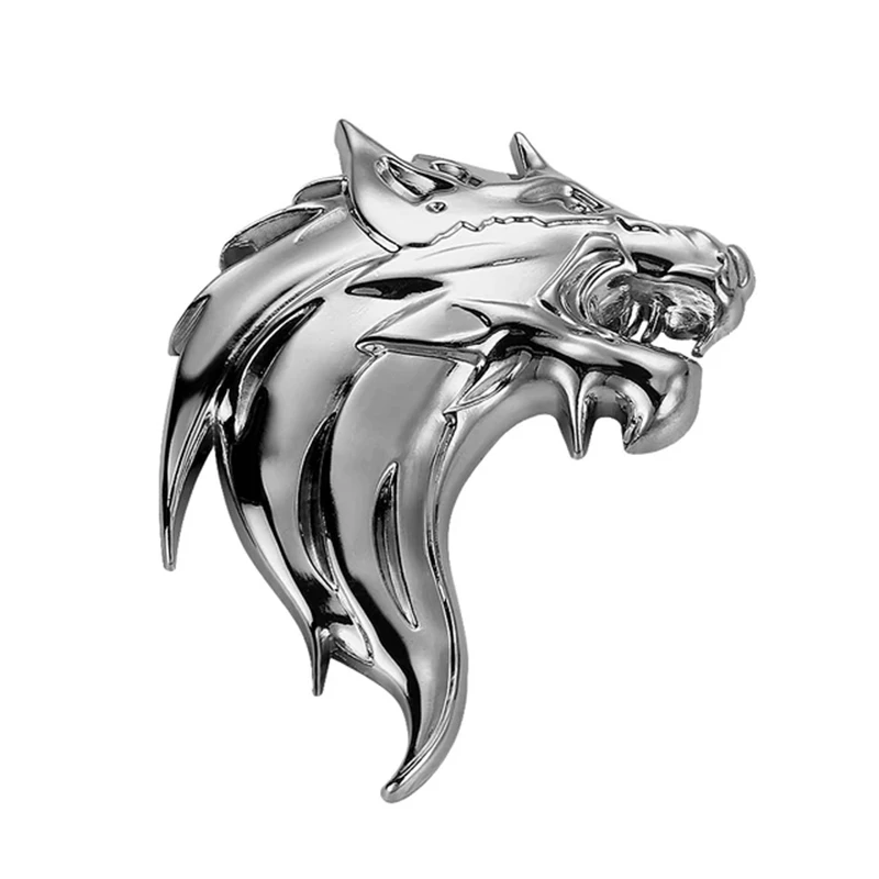 1 Piece 3D Car Stickers Cool WOLF Logo Metal Car Auto Motorcycle Logo Emblem Badge Sticker DIY NEW Gun Silver Bronze 3 Colors