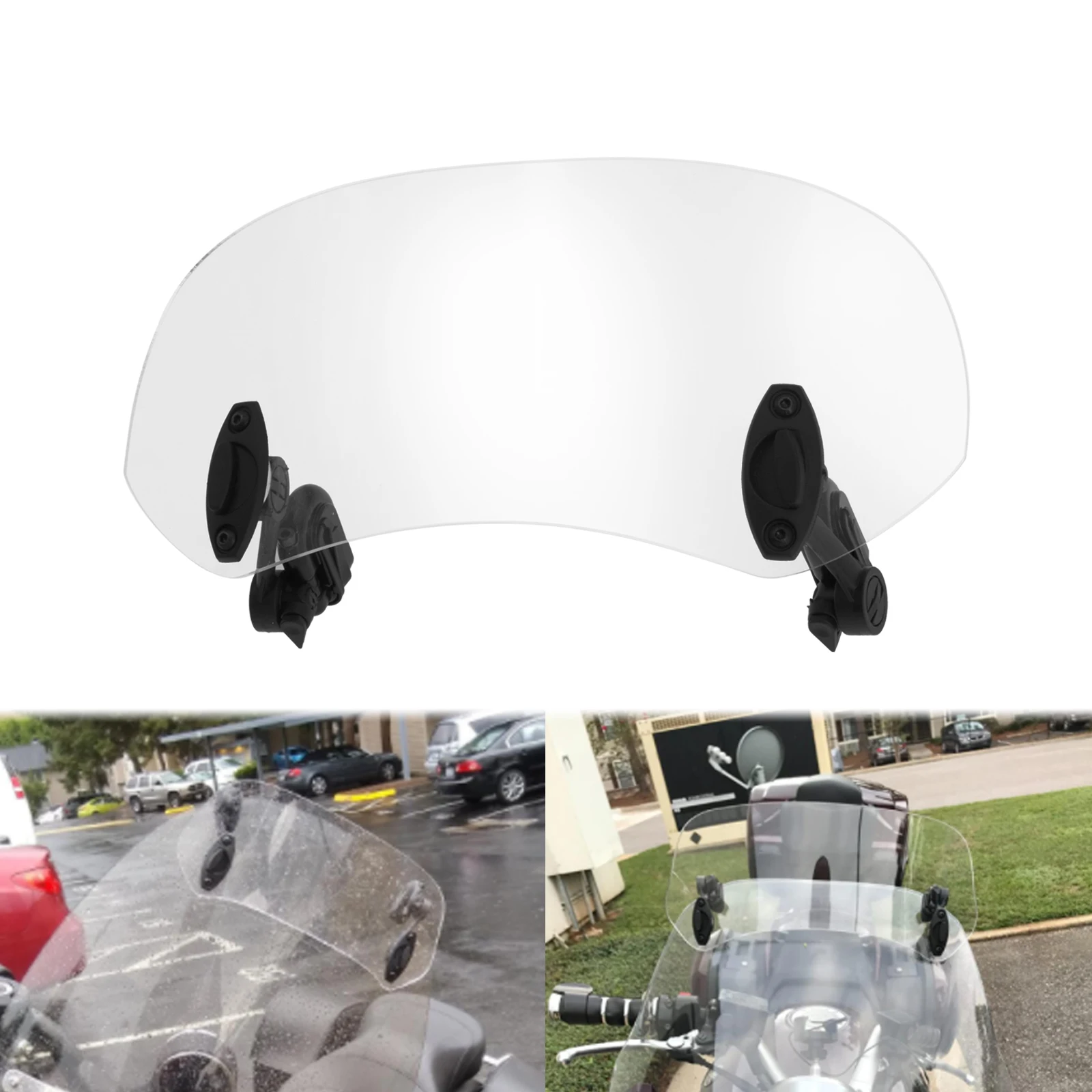 Motorcycle  Windscreen Deflector Smoke/Clear Adjustable Windshield Extension Universal For KAWASAKI For Honda For BMW For Harley