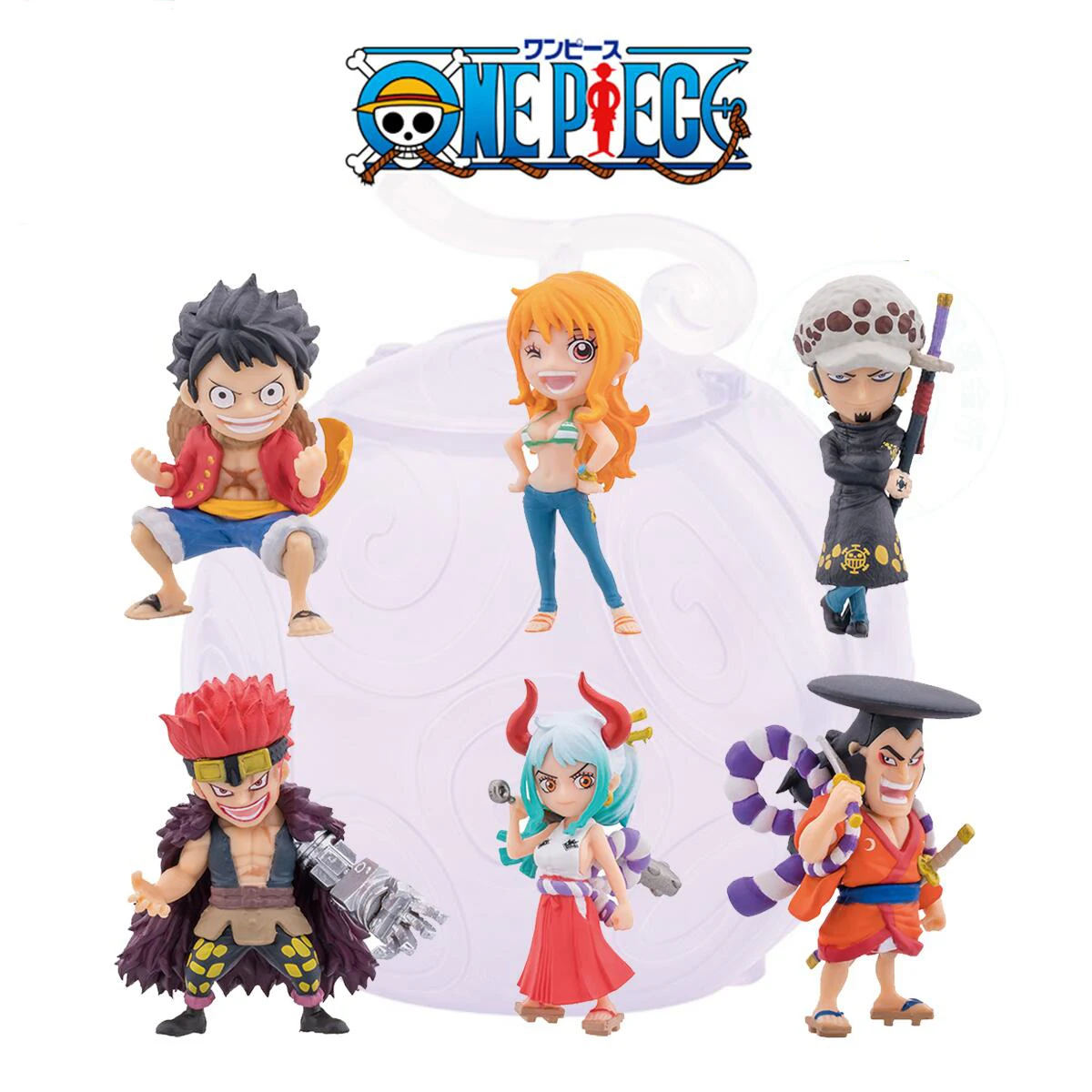 Bandai ONE PIECE Devil Fruit Gashapon Toys Monkey D Luffy Nami Law Yamato Eustass Kid 6 Type Action Figure Model Ornament Toys