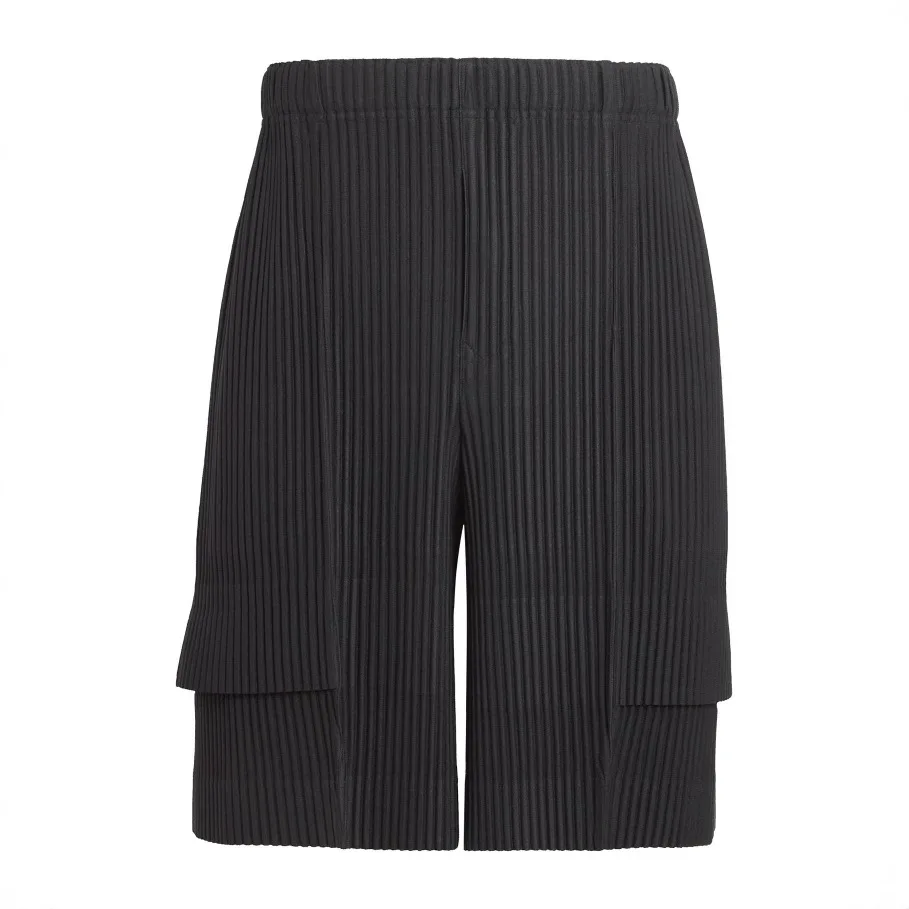 Men's Casual Tooling Shorts 2025 Fashion Simple High Elastic Pleated Pants Versatile Sports Mountaineering Pants Men's Tide