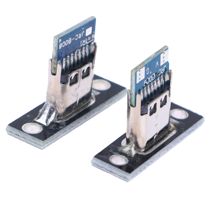 10Pcs/set USB 3.1 Type C Socket Fixing Plate With Screw Type-C USB Jack 3.1 Type-C 2Pin 4Pin Female Connector Jack Charging Port