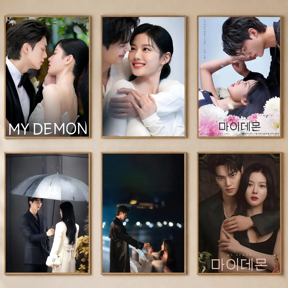 Romance Drama My Demon Poster PP Self-Adhesive Bedroom Gaming Cafe/Bar Vintage Aesthetic Decor Ideal Gift