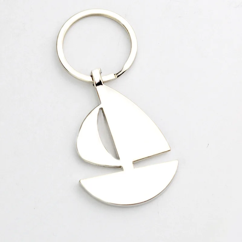 Fashion Keychain Ship Boat Sailboat Pendants Men Jewelry Car Key Chain Ring Holder Souvenir For Gift