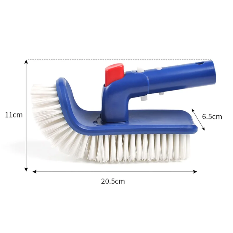 ABFS Pool Brush Pool Brush Head Rotatable Hand Scrub Brush For Step & Corner, For Pool,Spa, Bathroom, Hot Tub, Kitchen