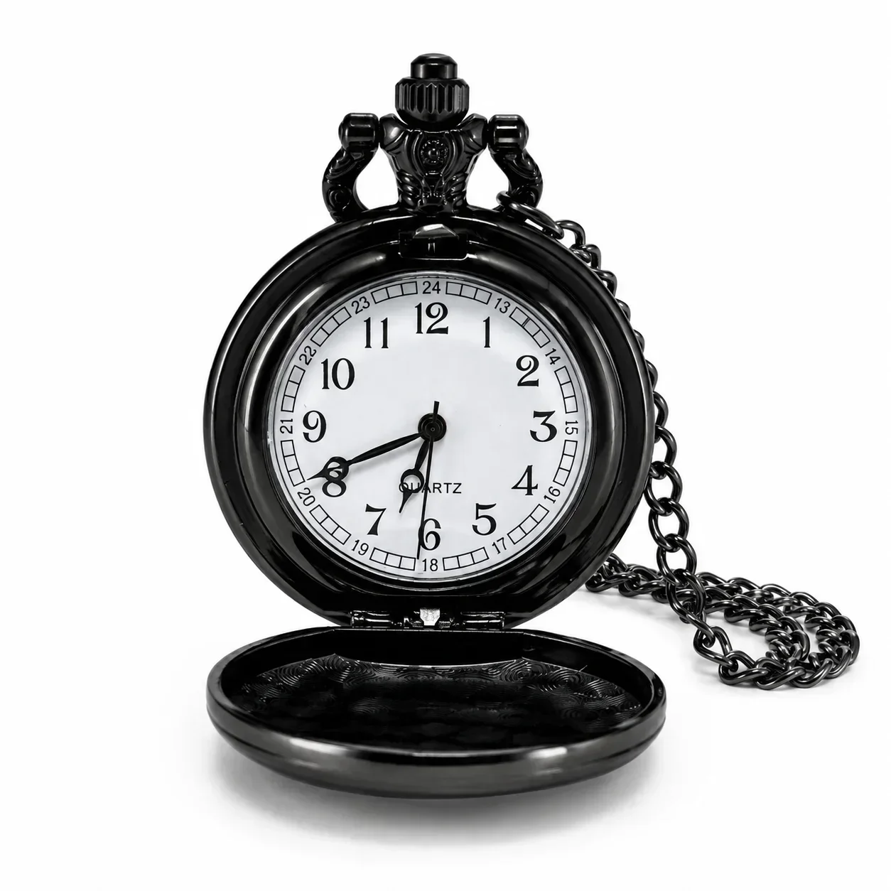 Classic Route 66 America Highway Motorcycle Pocket Watch Vintage Steampunk Style Quartz Pocket Watch with Chain Necklace