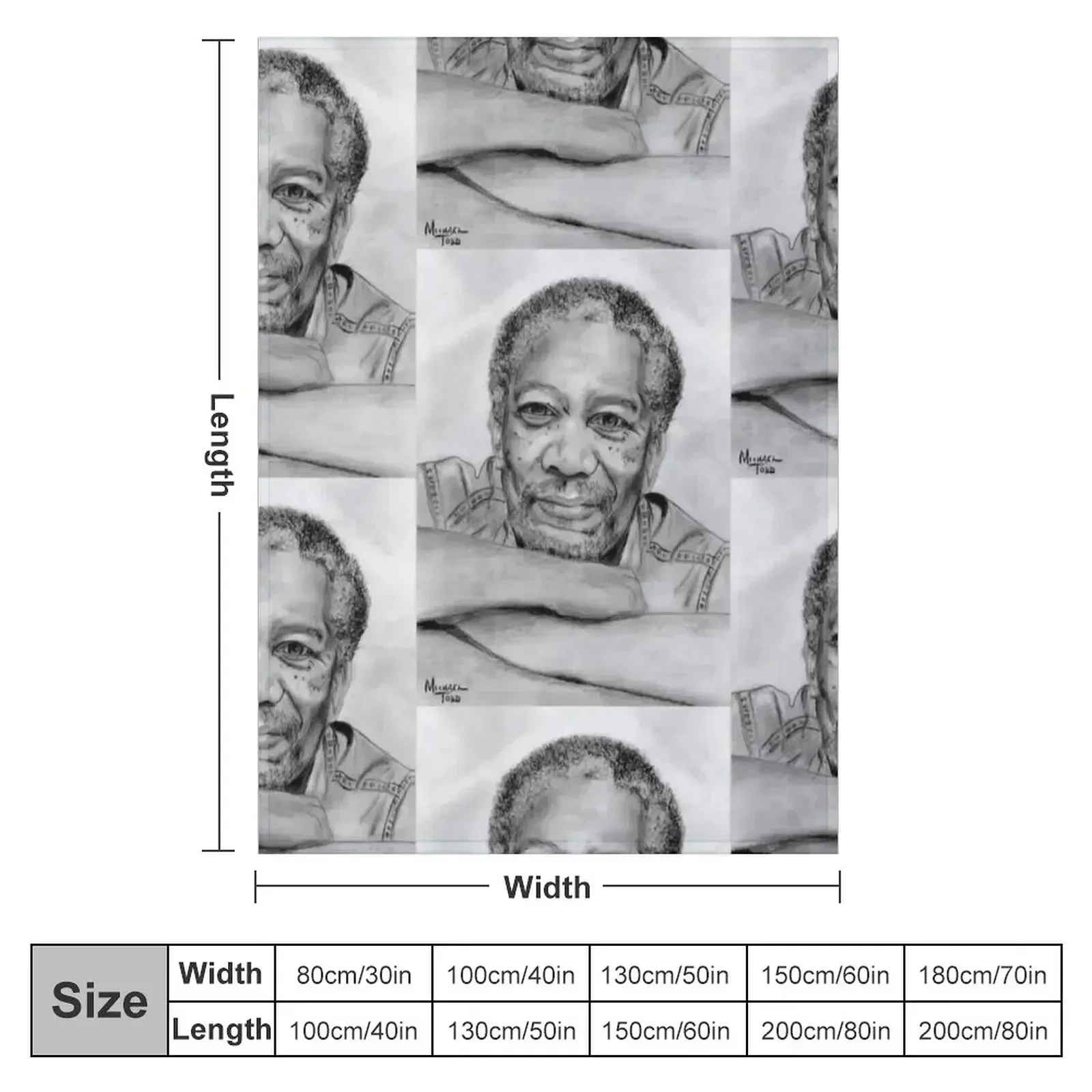 MORGAN FREEMAN Throw Blanket Bed Fashionable Luxury Throw Loose Blankets