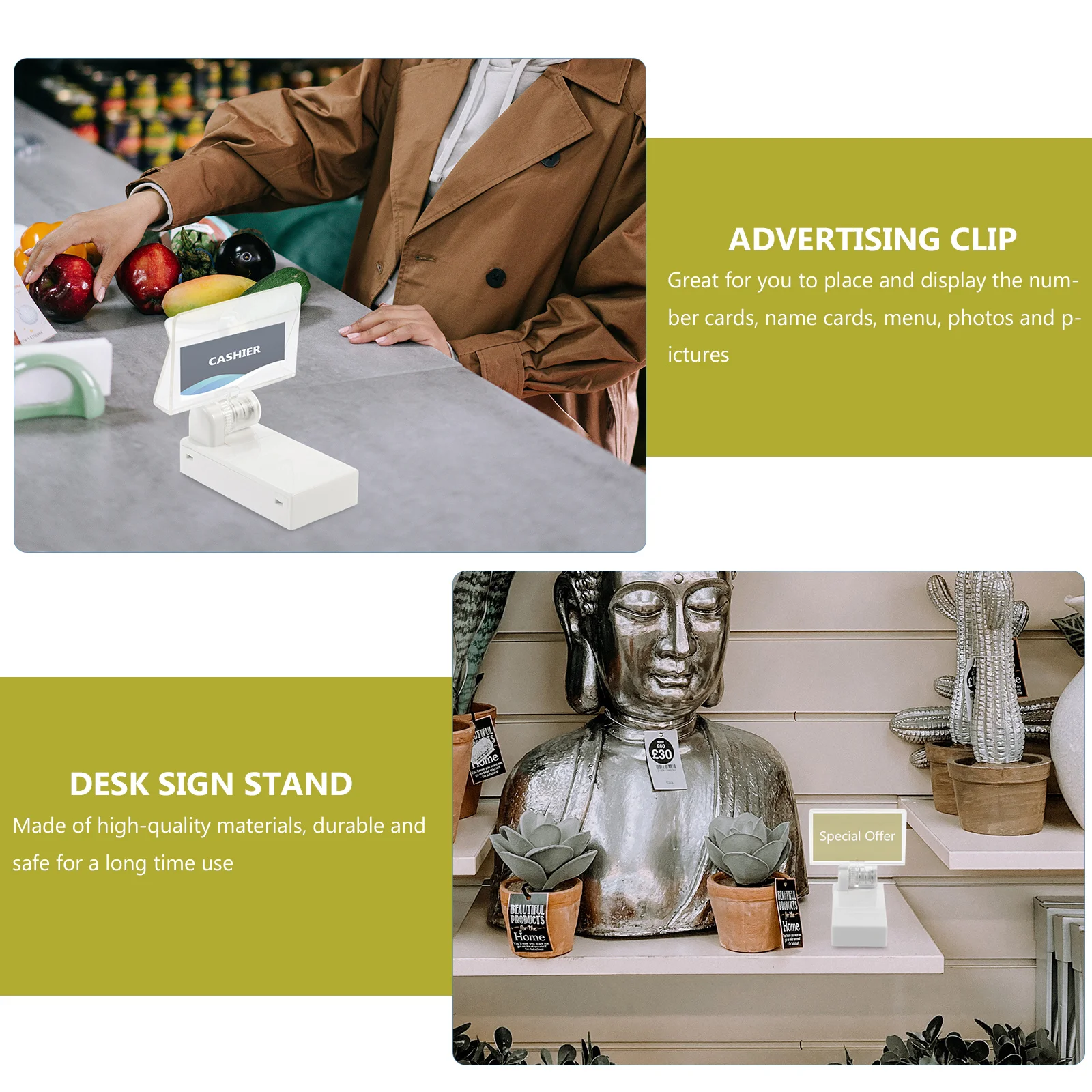 

4pcs Magnetic Clip Holder For Price Tags Menu Display Ads Sign Stand Metal Clamp Retail Shop Wedding Event Decoration