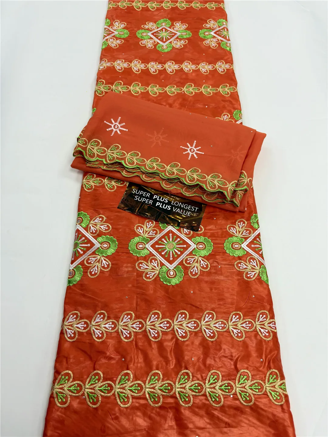 

New 5+2 Yards African Soft Bazin Riche 100% Cotton Fabric Embroidery Lace Fabrics Dubai Bridal Lace Nigerian Wedding 15A84