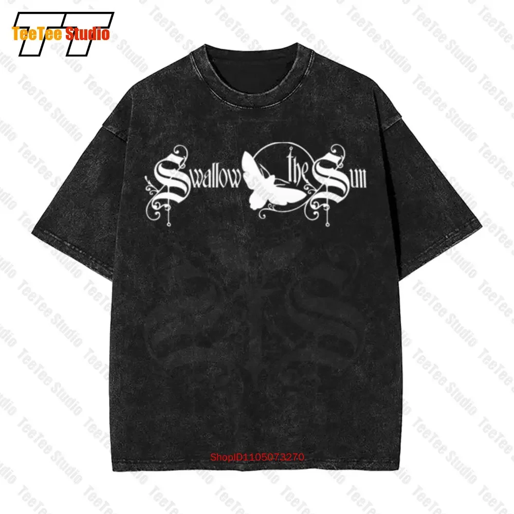 Swallow The Sun Beauty Band Logo Cotton Plus Size T-Shirt DXK2