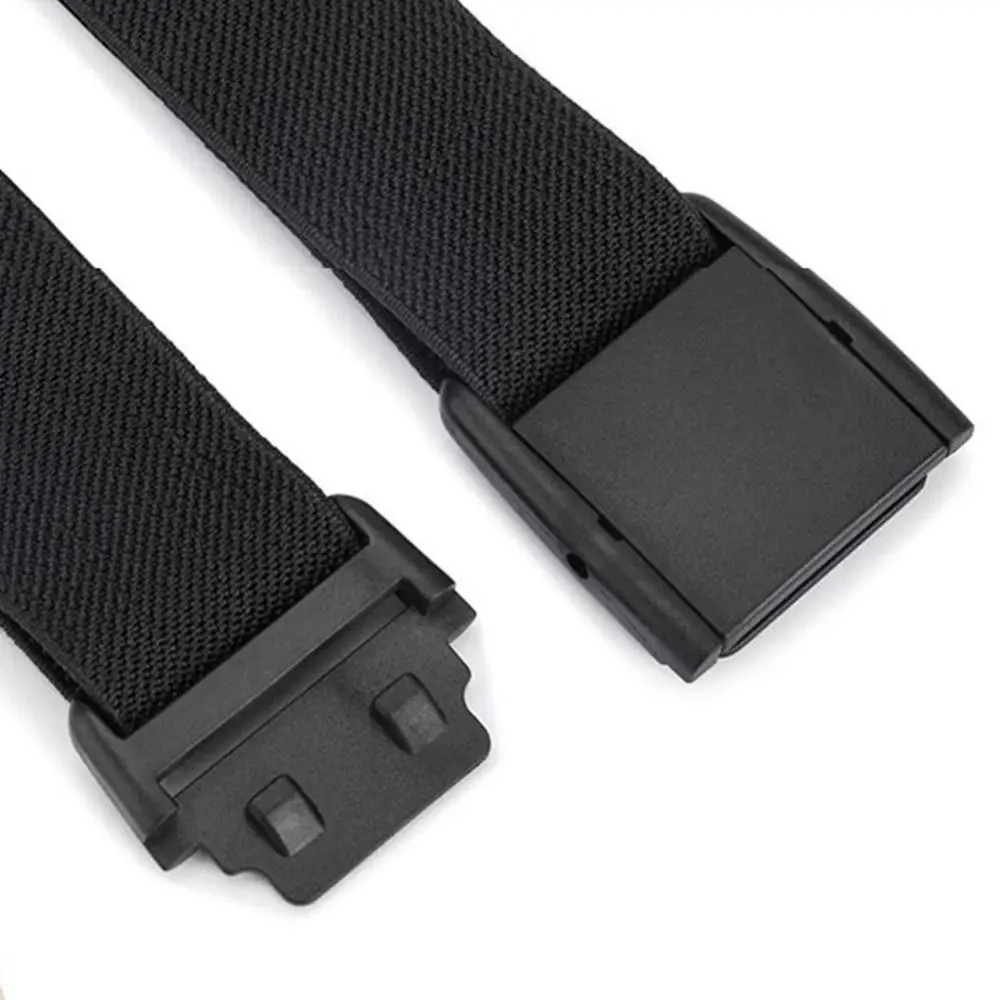 Versatile Fashion Design Elastic Waistband Comfortable Sturdy Women's Jeans Belt Simple Design Flat Buckle Casual Belt